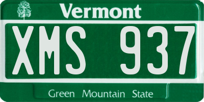 VT license plate XMS937