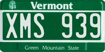 VT license plate XMS939