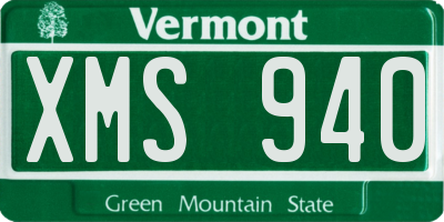 VT license plate XMS940