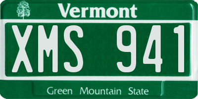 VT license plate XMS941