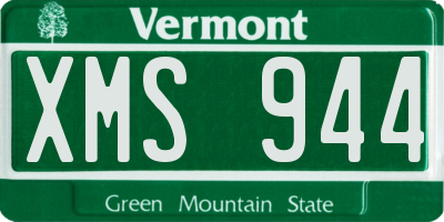 VT license plate XMS944