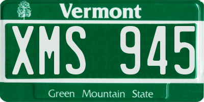VT license plate XMS945