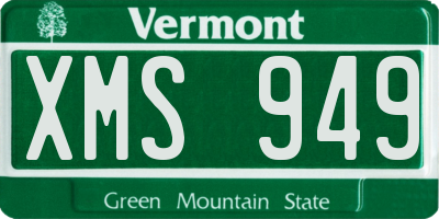 VT license plate XMS949