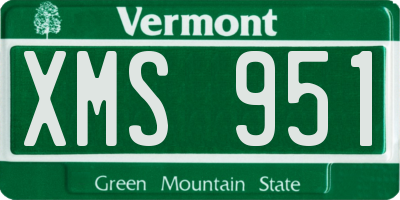 VT license plate XMS951