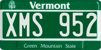 VT license plate XMS952