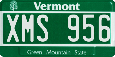 VT license plate XMS956