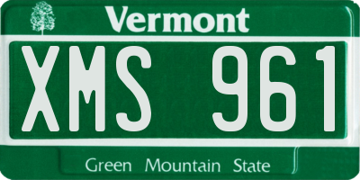 VT license plate XMS961