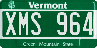VT license plate XMS964