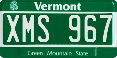 VT license plate XMS967