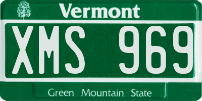 VT license plate XMS969