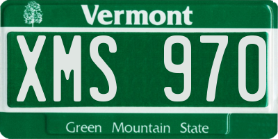 VT license plate XMS970