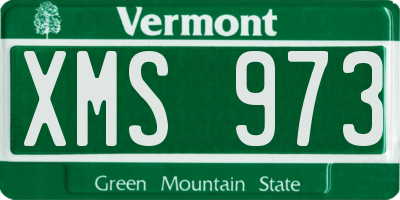VT license plate XMS973