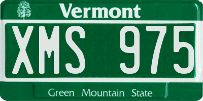 VT license plate XMS975