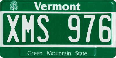 VT license plate XMS976