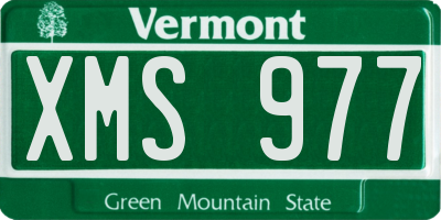 VT license plate XMS977