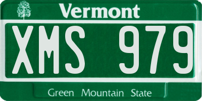 VT license plate XMS979