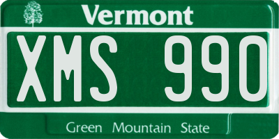VT license plate XMS990