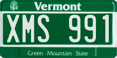 VT license plate XMS991