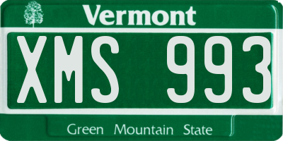 VT license plate XMS993