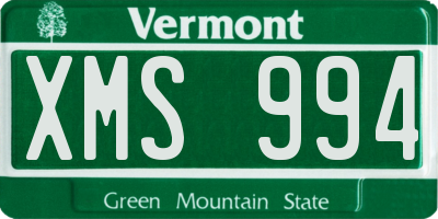 VT license plate XMS994