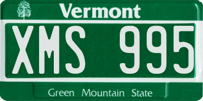 VT license plate XMS995