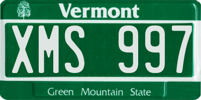 VT license plate XMS997