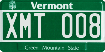 VT license plate XMT008