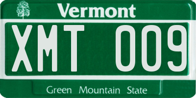 VT license plate XMT009