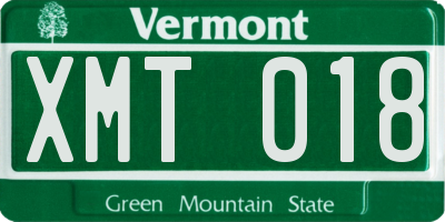 VT license plate XMT018