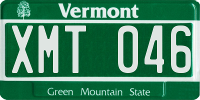 VT license plate XMT046