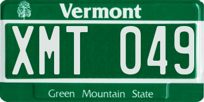 VT license plate XMT049