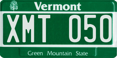 VT license plate XMT050