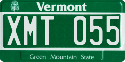 VT license plate XMT055