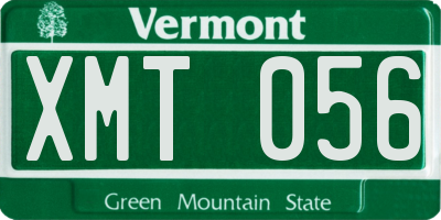 VT license plate XMT056