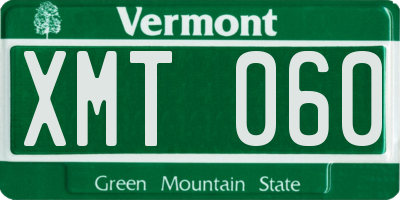 VT license plate XMT060