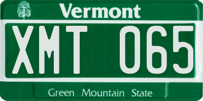 VT license plate XMT065