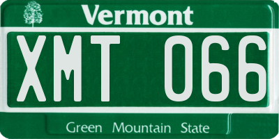 VT license plate XMT066