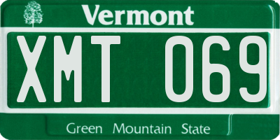 VT license plate XMT069