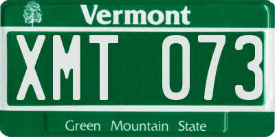 VT license plate XMT073