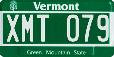VT license plate XMT079