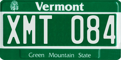 VT license plate XMT084