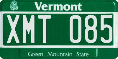 VT license plate XMT085
