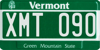 VT license plate XMT090