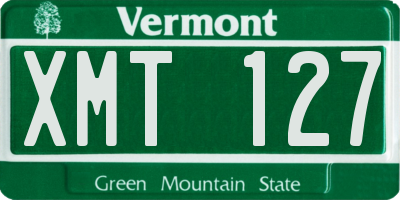 VT license plate XMT127