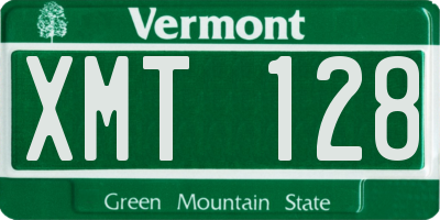 VT license plate XMT128