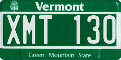 VT license plate XMT130