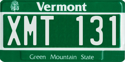 VT license plate XMT131