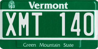 VT license plate XMT140