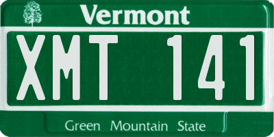 VT license plate XMT141