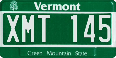 VT license plate XMT145